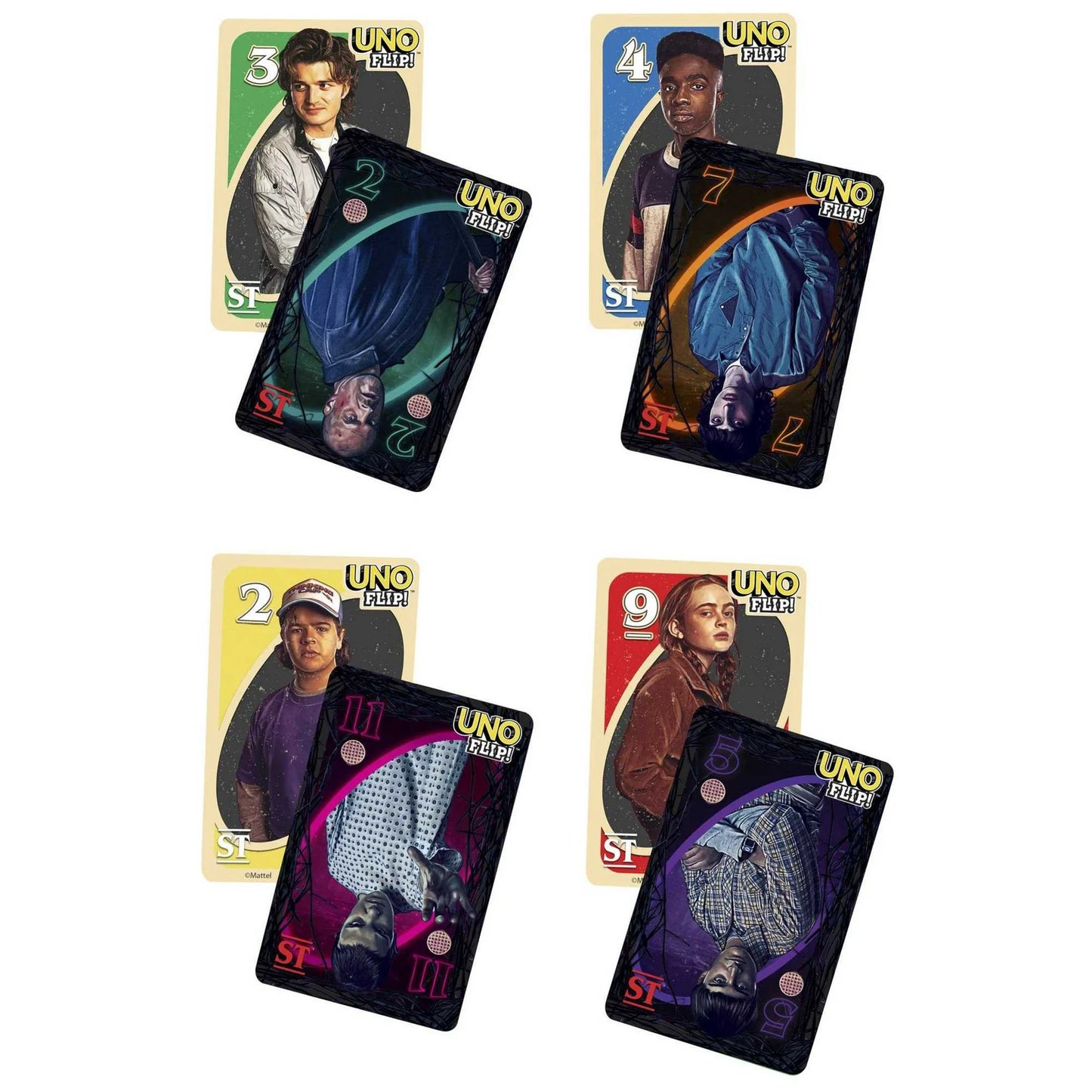 UNO Flip! Stranger Things Card Game for Adults & Teens with Double-Sided Cards & 2 Special Rules nirvanaguru