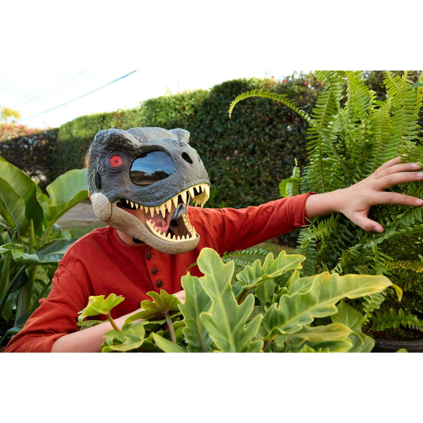 Jurassic World Rebirth T-Rex Rage N Roar Mask with LED Light up Eyes Feature, 3 Level Effects nirvanaguru