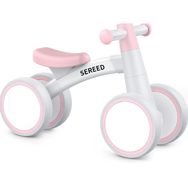 SEREED Baby Balance Bike for 1 Year Old Boys Girls 12-24 Month Toddler Balance Bike, 4 Wheels Toddler First Bike, First Birthday Gifts Nirvana Guru