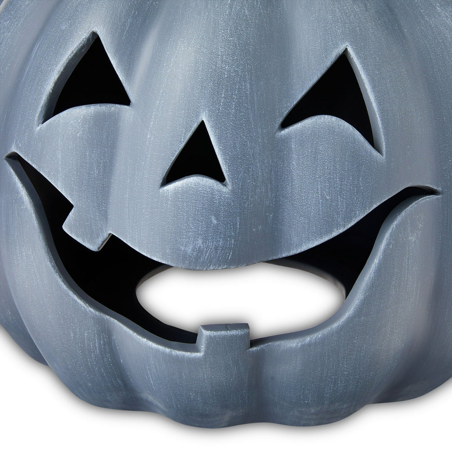 Clay Jack-o'-Lantern Tabletop Fall Halloween Decor, Gray, 9", by Way To Celebrate nirvanaguru