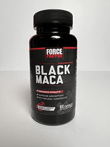 Force Factor Maca Max, Maca Root Capsules to Maximize Vitality & Performance, Made with Black Maca, Red Maca, & Yellow Maca Powder, Maca Root Powder, 2000mg, 120 Capsules