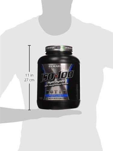 Dymatize ISO100 Whey Protein Powder Isolate, Gourmet Chocolate, 25g of Protein, 20 Servings, 5.5g BCAAs, Less Than 120 Cal., Gluten Free, 1g Fat, 1g Sugar, 2g Carb