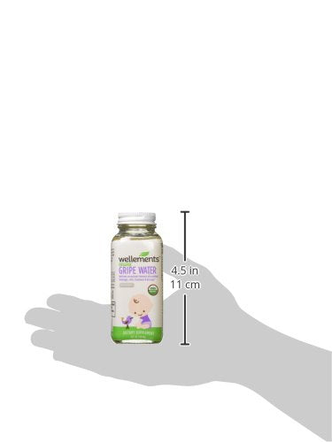 Wellements Organic Gripe Water | Relieves Occasional Stomach Discomfort from Baby Gas, Colic, Hiccups and Fussiness | Certified Organic and Non-GMO | No Artificial Flavors | 4 Fl Oz. | Ages Newborn+ Nirvana Guru