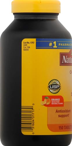 Nature Made Chewable Vitamin C 500 mg, Dietary Supplement for Immune Support, 150 Tablets, 150 Day Supply - Nirvana Guru