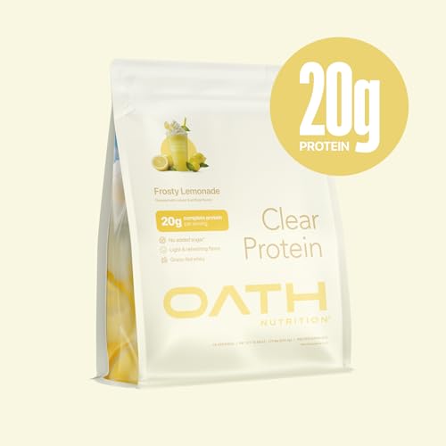 Clear Whey Isolate Protein Powder, Frosty Lemonade, 20g Complete Protein per Serving, No Added Sugar, Grass-Fed, 21 Servings Nirvana Guru
