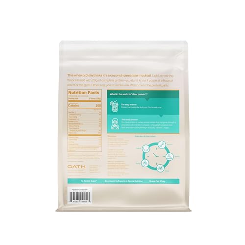 Clear Whey Isolate Protein Powder, Frosty Lemonade, 20g Complete Protein per Serving, No Added Sugar, Grass-Fed, 21 Servings Nirvana Guru