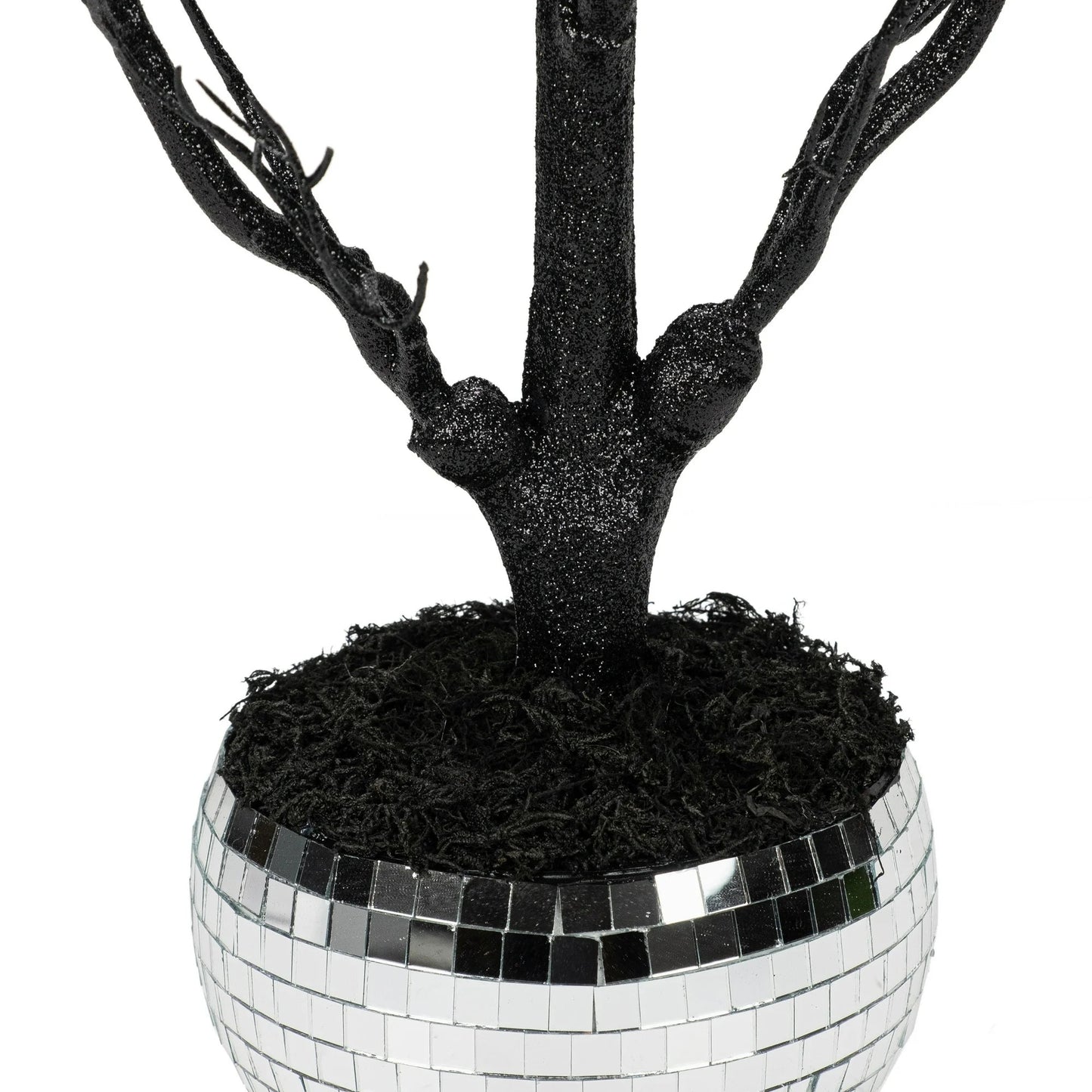 Ghostly Disco Tree Tabletop Decor, Silver & Black, 18", Halloween by Way To Celebrate nirvanaguru