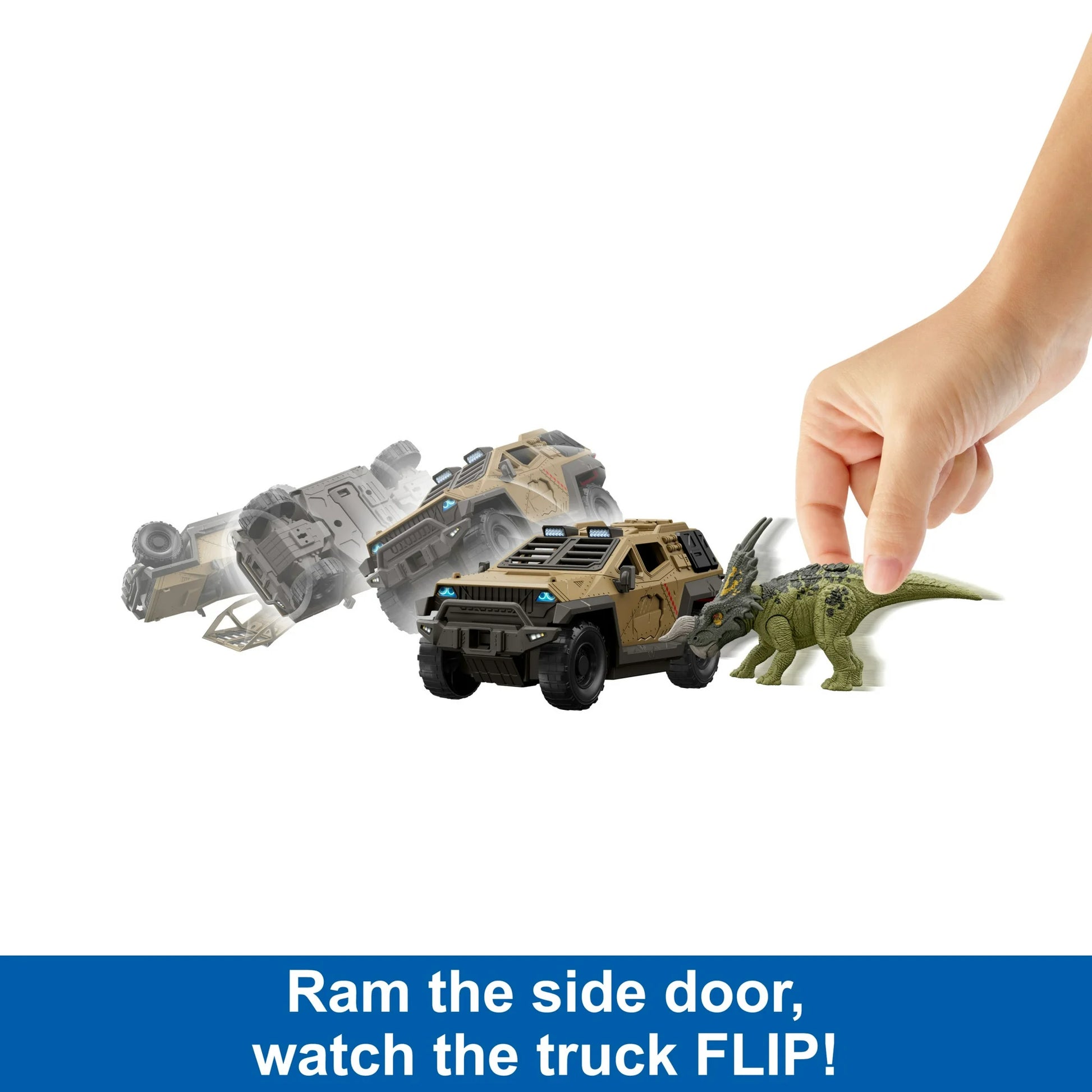 Jurassic World Mission Mayhem Truck & Dinosaur Action Figure Toy Set with Flipping Feature nirvanaguru