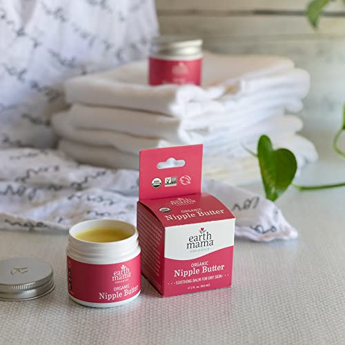 Earth Mama Organic Nipple Butter™ | Nipple Cream Safe for Breastfeeding | Postpartum Essentials for Nursing | Non Lanolin Nipple Cream, 2-Fluid Ounce Nirvana Guru