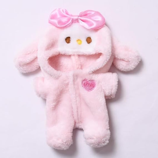 17cm Clothes Set(NO Doll), Hat & Overalls Set for 17cm Accessories Suit,Cute Stylish Clothing Suit for Doll Dress up (Plush Pink) nirvanaguru