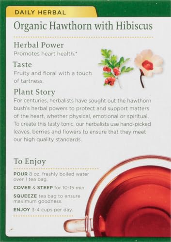Traditional Medicinals - Organic Hibiscus Herbal Tea (6 Pack) - Supports Heart Health - 96 Tea Bags Total - Nirvana Guru