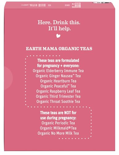 Earth Mama Organic Third Trimester Tea Bags | 100% USDA Organic Herbal Tea for Late Pregnancy Comfort + Childbirth Preparation, 16 Teabags Per Box (2-Pack) Nirvana Guru