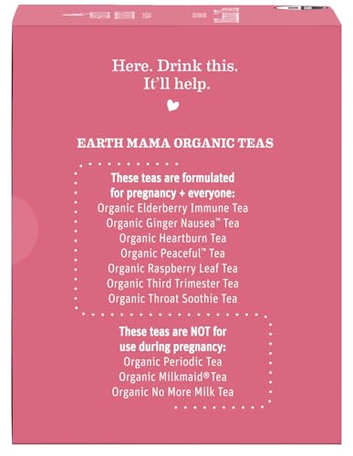 Earth Mama Organic Third Trimester Tea Bags | 100% USDA Organic Herbal Tea for Late Pregnancy Comfort + Childbirth Preparation, 16 Teabags Per Box (2-Pack) Nirvana Guru
