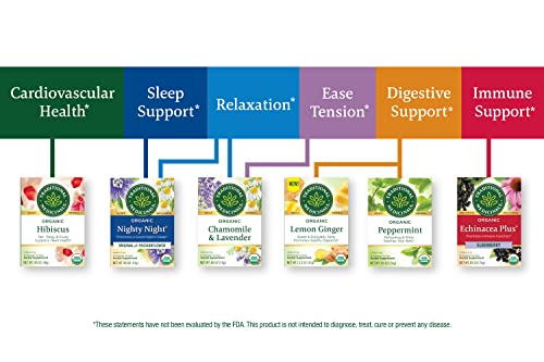 Traditional Medicinals Organic Red Clover, Caffeine Free, 16 Wrapped Tea Bags, 1.13 oz (32 g) - Nirvana Guru