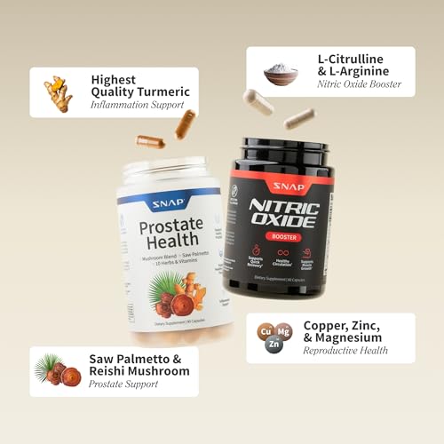 Snap Supplements Prostate Health Support Supplement, Saw Palmetto for Men Plus Stinging Nettle Root, Magnesium Citrate, Zinc and Plant Sterols, Supports Male Urinary Tract Health, 90 Capsules - Nirvana Guru