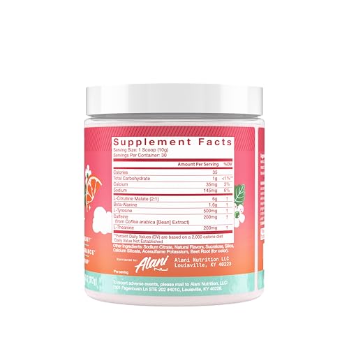 Alani Nu Pre Workout Powder Hawaiian Shaved ICE, Amino Energy Boost, Endurance Supplement, Sugar Free, 200mg Caffeine, L-Theanine, Beta-Alanine, L-Citrulline, 30 Servings Nirvana Guru