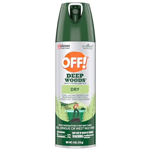 OFF! Deep Woods Insect Repellent Aerosol, Dry, Non-Greasy Formula, Bug Spray with Long Lasting Protection from Mosquitoes, 4 Oz, 2 Count Nirvana Guru
