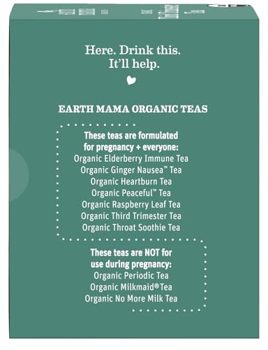 Earth Mama Organic Third Trimester Tea Bags | 100% USDA Organic Herbal Tea for Late Pregnancy Comfort + Childbirth Preparation, 16 Teabags Per Box (2-Pack) Nirvana Guru