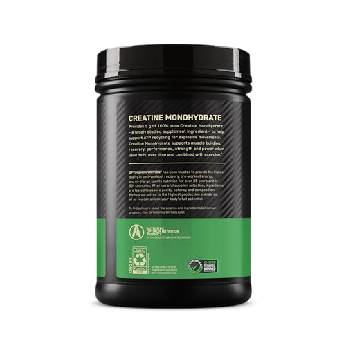 Optimum Nutrition Micronized Creatine Monohydrate Powder, Unflavored, 120 Servings, 600 Grams (Packaging May Vary) Nirvana Guru