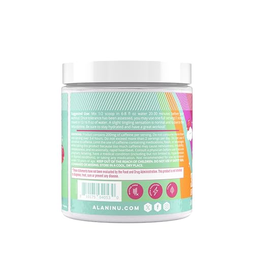 Alani Nu Pre Workout Powder Hawaiian Shaved ICE, Amino Energy Boost, Endurance Supplement, Sugar Free, 200mg Caffeine, L-Theanine, Beta-Alanine, L-Citrulline, 30 Servings Nirvana Guru