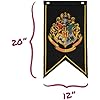 Conquest Journals Harry Potter Wizarding House Banner Flag Set, 12'' x 20'' Polyester Flags, Set of 5 Includes Hogwarts Crest, Gryffindor, Slytherin, Ravenclaw & Hufflepuff Banners, Birthday Party nirvanaguru