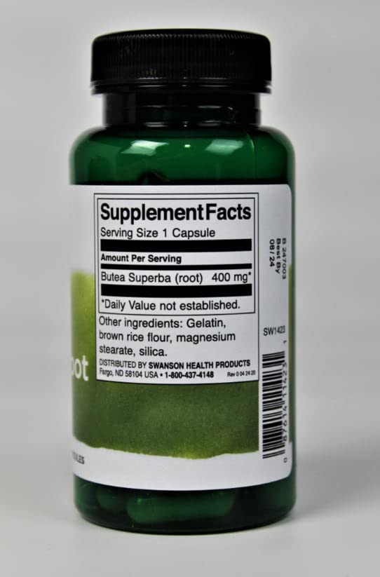 Swanson Butea Superba Root Full Spectrum Intimacy & Sexual Support 400 Milligrams 60 Capsules 2 Pack Nirvana Guru
