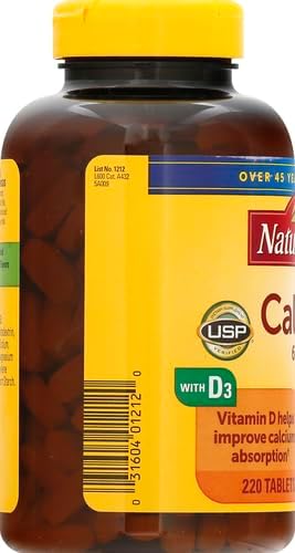 Nature Made Calcium 600 mg with Vitamin D3, Dietary Supplement for Bone Support, 220 Tablets (pack of 1) - Nirvana Guru