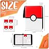 Card Binder 4 Pocket, Trading Card Holder Fits 400 Cards With 50 Removable Sleeves, Portable Collection Card Ablum, Game Card Case book With Zipper for Gift, Red nirvanaguru