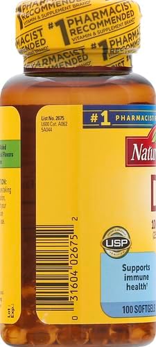Nature Made Vitamin D3 1000 IU (25 mcg), Dietary Supplement for Bone, Teeth, Muscle and Immune Health Support, 300 Softgels, 300 Day Supply - Nirvana Guru