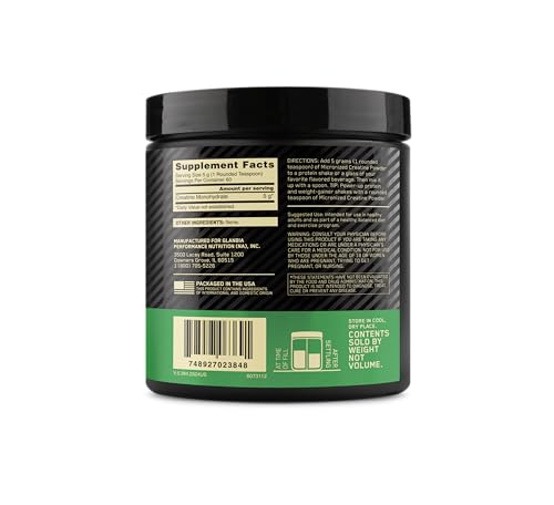 Optimum Nutrition Micronized Creatine Monohydrate Powder, Unflavored, 120 Servings, 600 Grams (Packaging May Vary) Nirvana Guru