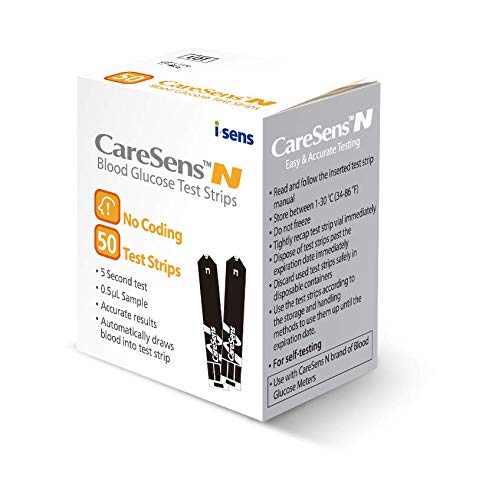 CareSens N Blood Glucose Test Strips (50 ct) - Only for CareSens N Family Meter Kits… Nirvana Guru