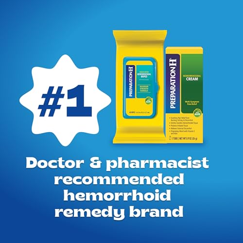 Preparation H Hemorrhoid Flushable Wipes with Witch Hazel for Skin Irritation Relief - 48 Count (Pack of 4)