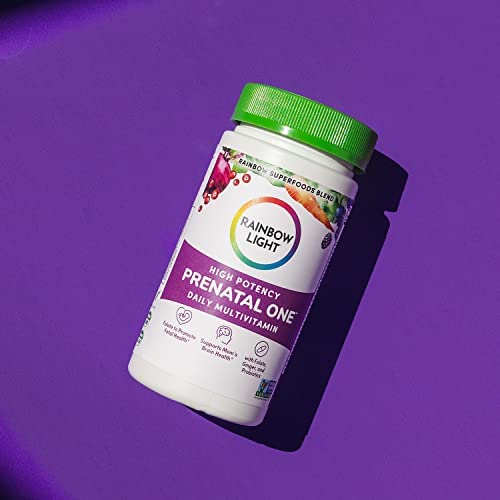 Rainbow Light Prenatal One High Potency Daily Multivitamin with Folate, Ginger and Probiotics; Supports Mom and Baby from Conception to Nursing; Vegan, 150 Tablets,* Pack May Vary Nirvana Guru