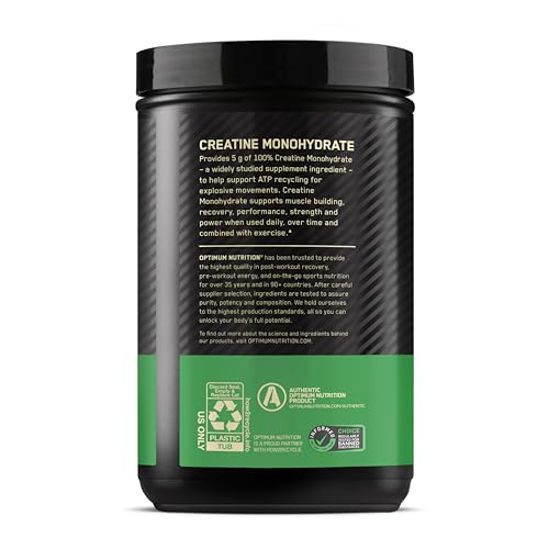 Optimum Nutrition Micronized Creatine Monohydrate Powder, Unflavored, 120 Servings, 600 Grams (Packaging May Vary) Nirvana Guru