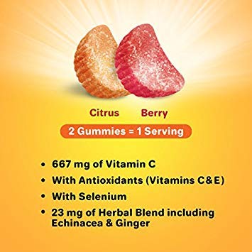 Airborne 500mg Vitamin C + Zinc Immune Support Supplement Gummies for Kids, Assorted Fruit Flavor, Gluten Free Crafted Blend with Powerful Antioxidants Vitamins C & E, 42 Gummies (3 Pack) Nirvana Guru