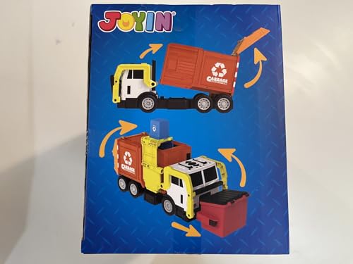 JOYIN Large Friction Powered Garbage Truck Toy Set, Includes Dumpster, Trash Bins, and Learning Cards for Kids, Boy Toys Birthday Gift for Boys Girls Kids Toddler Nirvana Guru
