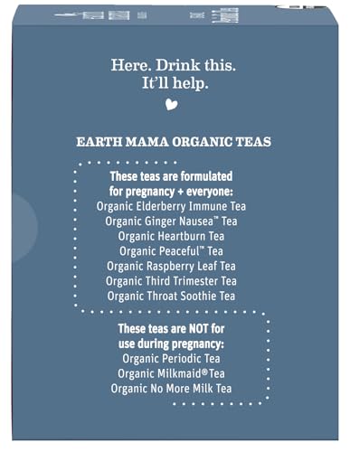 Earth Mama Organic Third Trimester Tea Bags | 100% USDA Organic Herbal Tea for Late Pregnancy Comfort + Childbirth Preparation, 16 Teabags Per Box (2-Pack) Nirvana Guru