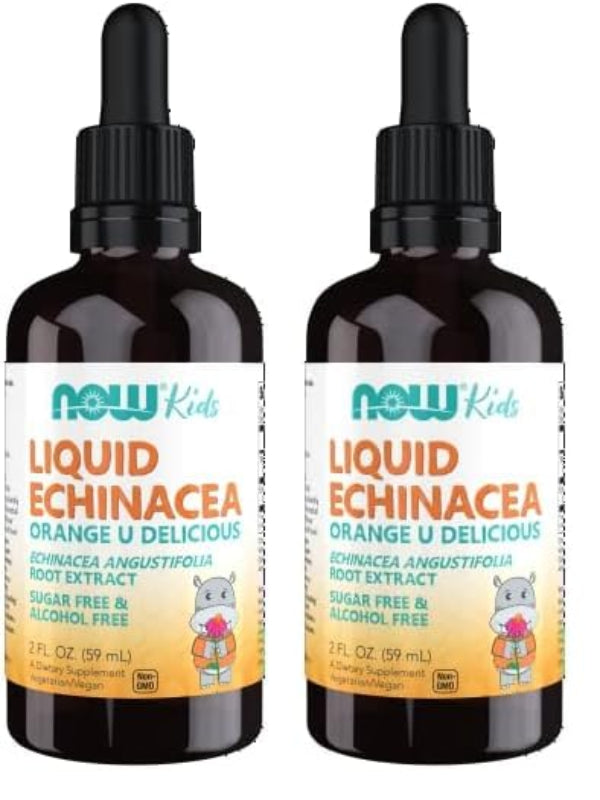 NOW Supplements, Kids Liquid Echinacea with Dropper, Immune System Support, Formulated for Kids, 2 Fl Ounce, Packaging May Vary (Pack of 2) - Nirvana Guru