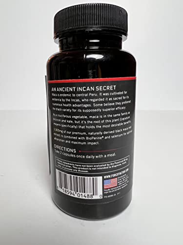Force Factor Maca Max, Maca Root Capsules to Maximize Vitality & Performance, Made with Black Maca, Red Maca, & Yellow Maca Powder, Maca Root Powder, 2000mg, 120 Capsules