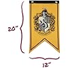 Conquest Journals Harry Potter Wizarding House Banner Flag Set, 12'' x 20'' Polyester Flags, Set of 5 Includes Hogwarts Crest, Gryffindor, Slytherin, Ravenclaw & Hufflepuff Banners, Birthday Party nirvanaguru