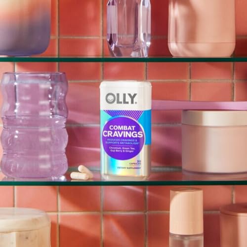 OLLY Combat Cravings, Metabolism & Energy Support Supplement,1000 mcg Chromium, Green Tea, Goji Berry, Ginger - 30 Count Nirvana Guru