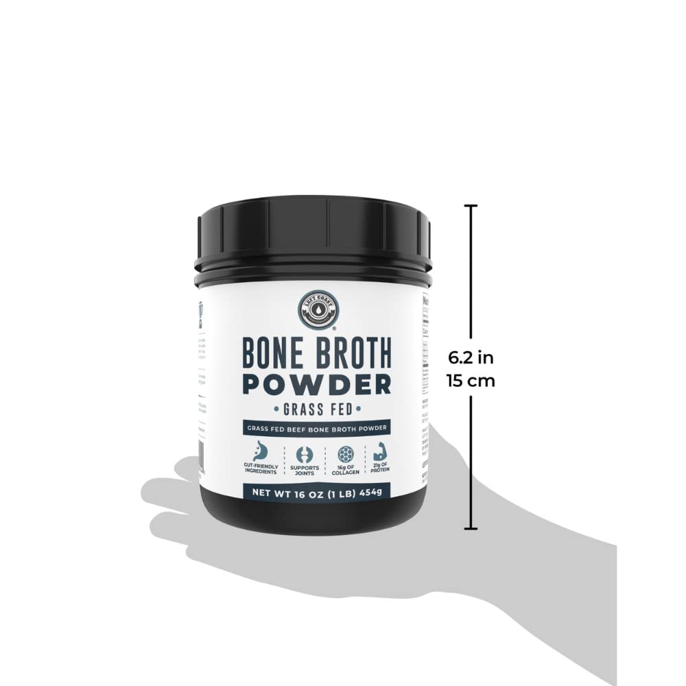 Bone Broth Protein Powder, Chocolate, Grass Fed 2lbs, 42 servings 16g protein, 13g Collagen. Low Carb, 2 net Carb, Dairy Free, Keto Friendly Bone Broth Protein Supplement with Collagen Types I & III - Nirvana Guru