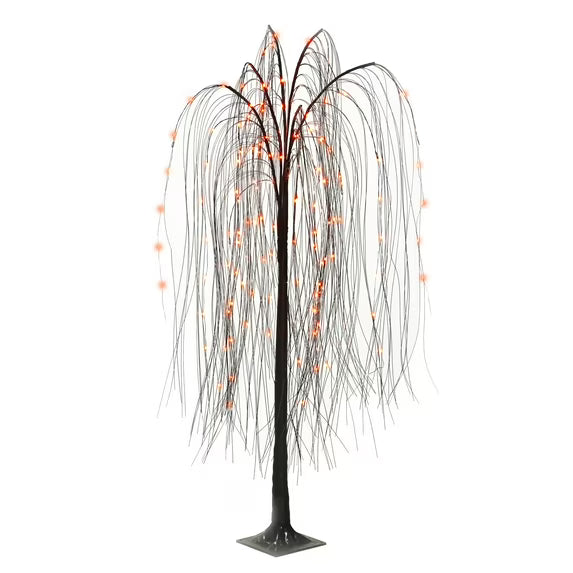 Orange and Purple Willow Tree, 48in, Color Changing LEDs, 8-Function Battery-Operated, Halloween Indoor/Outdoor, by Way To Celebrate nirvanaguru