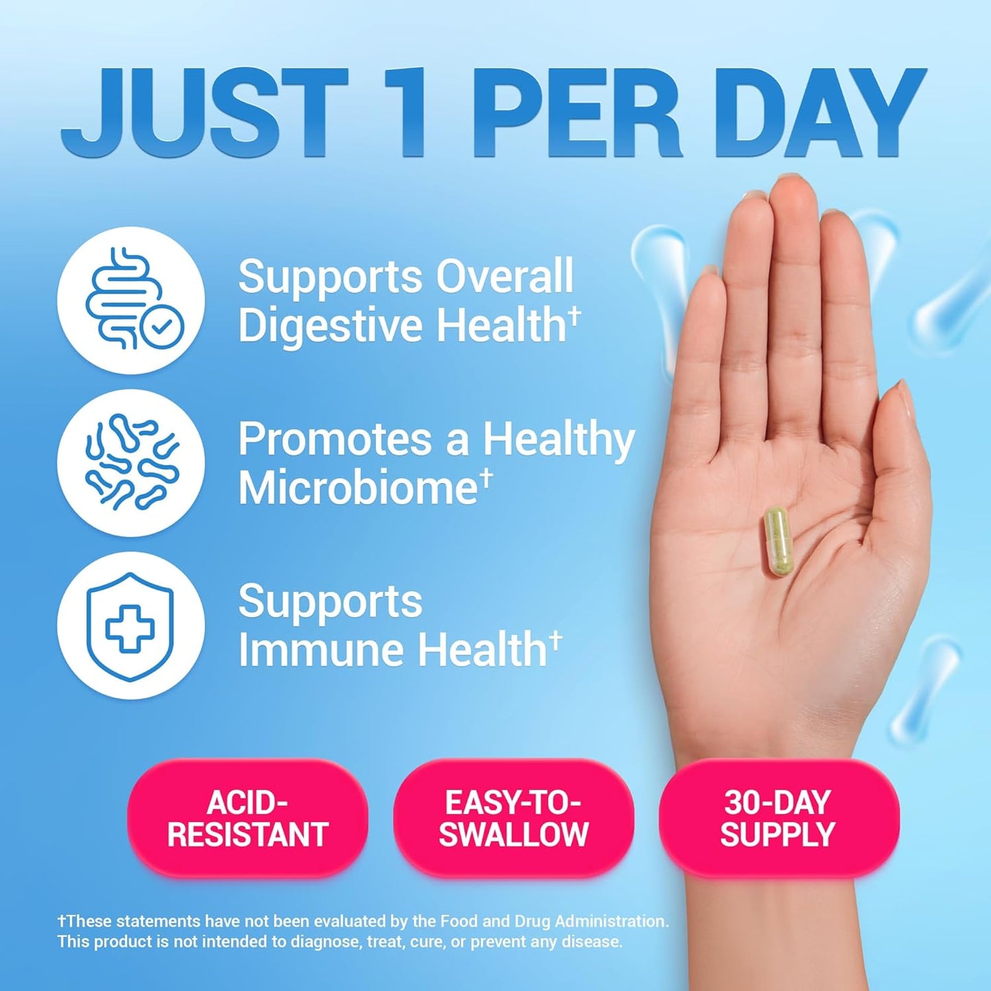 Dr. Berg Probiotic Supplement (60 Billion CFUs) - Helps Ease Occasional Constipation, Diarrhea, Gas & Bloating* - Pre and Probiotics for Digestive Health - 30 Probiotic Capsules - Nirvana Guru