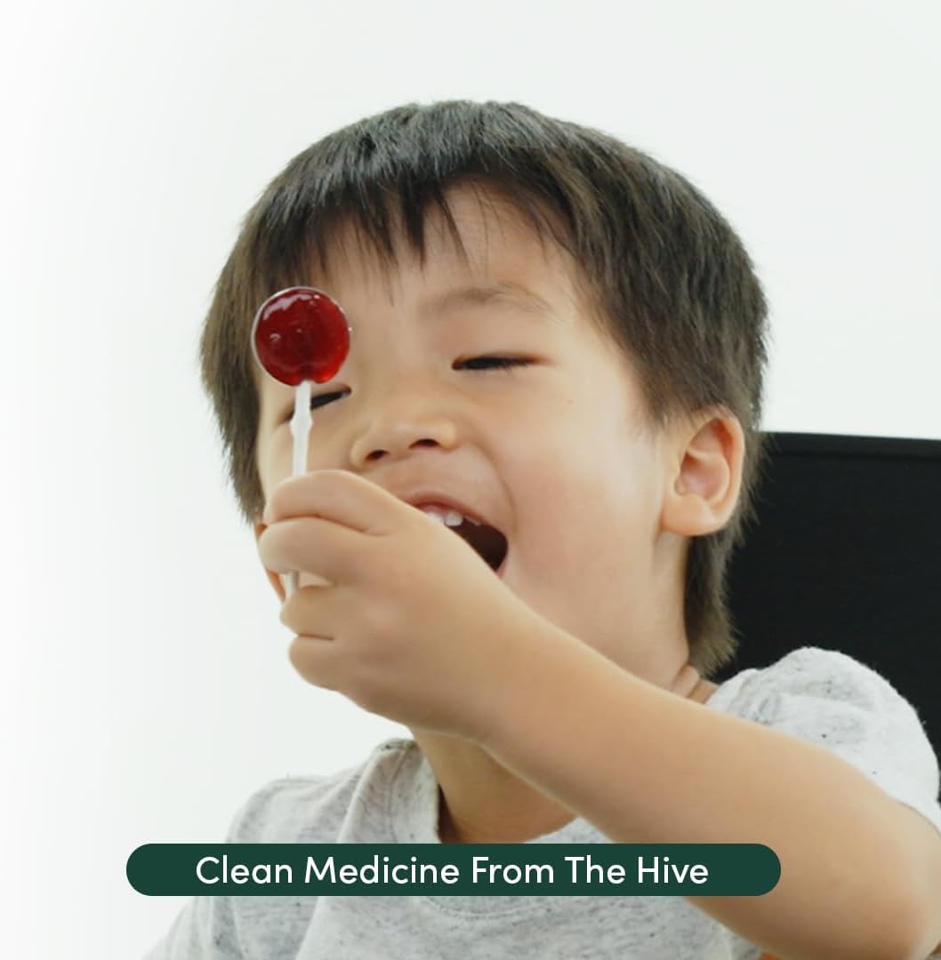 Kids Throat Soothing Lollipops by Beekeeper's Naturals - Doctor Formulated Immune Support, Vitamin D & Honey, Under 2g Sugar, Clean Ingredients,15 ct Nirvana Guru