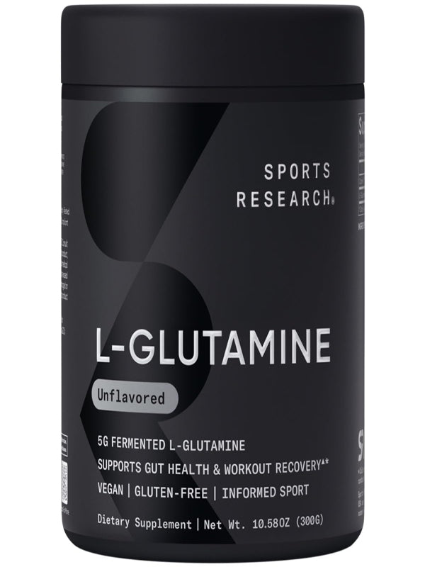 Sports Research L-Glutamine - Workout Recovery, Immune Health & Gut Health Support - 5 G Per Serving - 17.64 Oz - Nirvana Guru