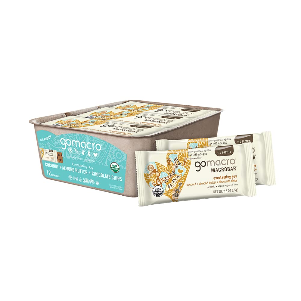 Gomacro, Nutrition Bar Oatmeal Chocolate Chip Organic 12 Count, 2.3 Ounce