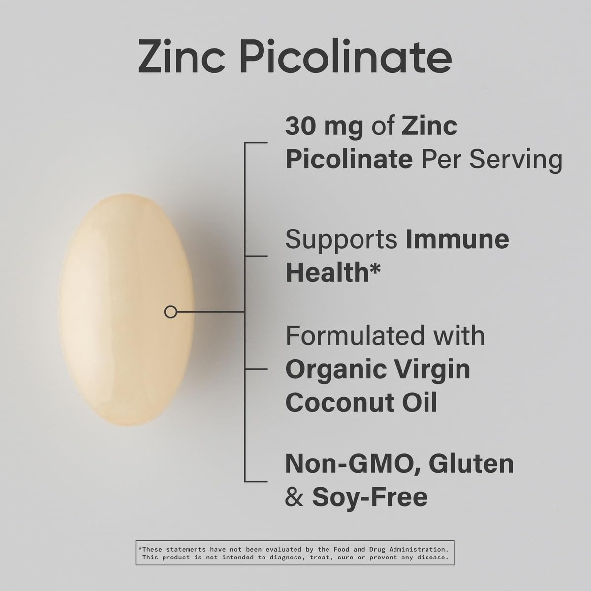 Sports Research Zinc Picolinate 50mg with Organic Coconut Oil | Highly Absorbable Zinc Supplement for Healthy Immune Function - Non-GMO Verified, Gluten & Soy Free (60 Liquid Softgels) - Nirvana Guru