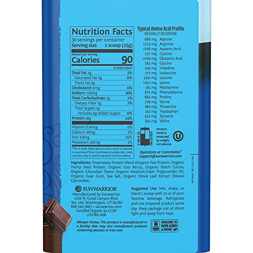 Organic Plant Based Protein Powder | Vegan Organic Protein Powder Vanilla Flavored with BCAA Amino Acids & Hemp Seed Pea Blend | Non-GMO Soy Dairy Filler & Gluten Free (Vanilla, 32 Servings) - Nirvana Guru
