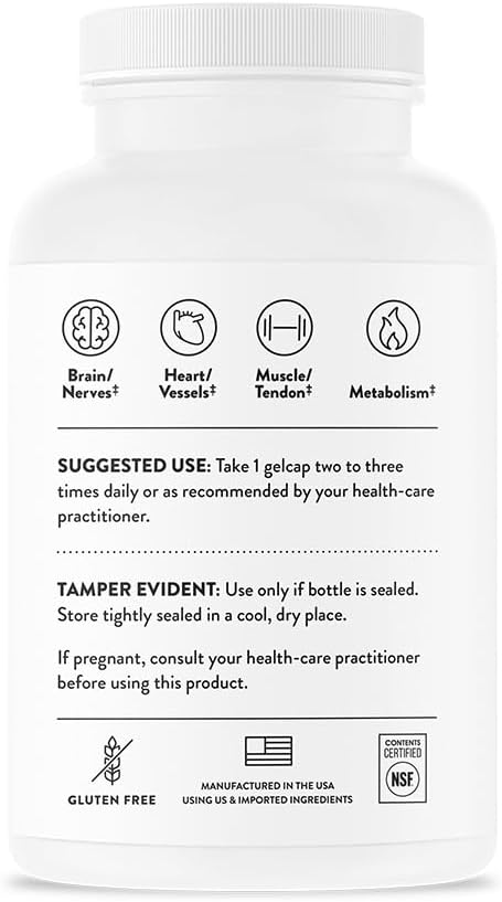 THORNE Super EPA - Omega-3 Fatty Acids EPA 425mg & DHA 270mg Supplement - Support Brain, Cardiovascular, Joints & Skin* - Gluten, Dairy & Soy-Free - 90 Gelcaps - Nirvana Guru